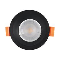 Spot de Led Recuado Embutir Redondo 3W Bivolt Preto Blumenau