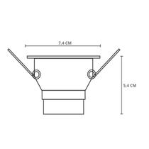 Spot De Led Recuado Embutir Redondo 3W Bivolt Preto Blumenau