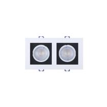 Spot De Led Recuado Taschibra Frame 2xmr16 Quadrado 10w Bivolt 6500k Luz Branca
