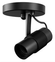 Spot De Sobrepor Basic Para 1 Lâmpada Preto Base E27 Avan