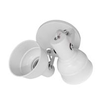 Spot de Sobrepor Direcionável Duplo Branco Para 2 Lâmpadas E27