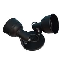 Spot de Sobrepor Direcionável Duplo Preto Para 2 Lâmpadas E27