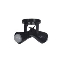 Spot De Sobrepor Duplo 2 Alpha Direcionável E27 (Preto)