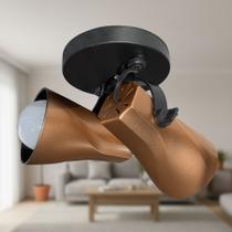 Spot De Sobrepor Faro 2 Lâmpadas E27 PP Ideal Praia Maresia Cobre