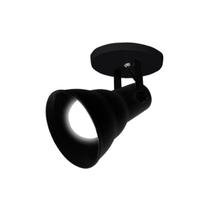 Spot De Sobrepor Hol Luminária De Teto Circular Direcionável E27 Preto Taschibra