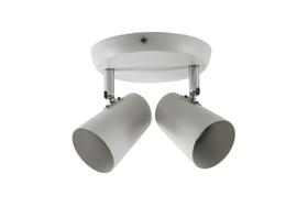 Spot de Sobrepor New Short - 2xGU10 50W Branco haste cromo Spot de Sobrepor New Short - 2xGU10 50W Branco haste cromo