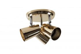 Spot de Sobrepor New Short 3xE27 60W Crom/Cobre Spot de Sobrepor New Short 3xE27 60W Crom/Cobre