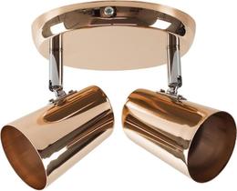 Spot De Sobrepor New Short Duplo Direcionável 2xMR16 Cobre Llum Spot De Sobrepor New Short Duplo Direcionável 2xMR16 Cobre Llum