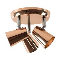 Spot De Sobrepor New Short Triplo Direcionável 3Xe27 Cobre L Spot De Sobrepor New Short Triplo Direcionável 3Xe27 Cobre L