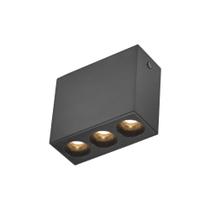 Spot de Sobrepor Nordecor Powerus Led 6W Bivolt Preto 3000K Luz Amarela