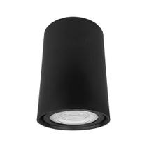 Spot De Sobrepor Preto 9Cm Cilindrico Lampada PAR20