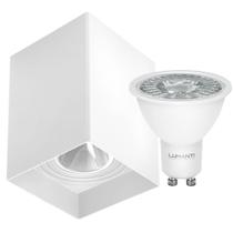 Spot de Sobrepor Quadrado Branco Direcionável com LED 6500K Spot de Sobrepor Quadrado Branco Direcionável com LED 6500K