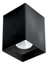 Spot De Sobrepor Quadrado Preto Mr16 Gu10 Direcionável 12x8