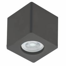 Spot de Sobrepor Quadrado Preto Zoom Luminária de Teto Baixa 1 Lâmpada MR16 Bivolt Dital Spot de Sobrepor Quadrado Preto Zoom Luminária de Teto Baixa 1 Lâmpada MR16 Bivolt Dital