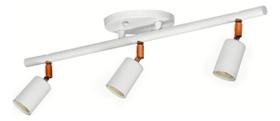 Spot De Sobrepor Retangular 3 Lampadas Branco Cobre Inspire