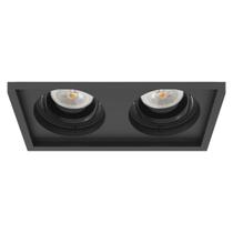 Spot de Teto Embutido Micro Borda 4166/2-PM Interlight - Preto Orientável