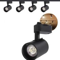 Spot de Trilho 10W Preto Cor 3000K Spot de Trilho 10W Preto Cor 3000K