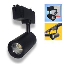 Spot De Trilho Eletrificado Preto Luz Branco Frio 6000K 10W