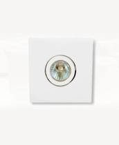 Spot Dicroica Emb. Quad. S/Recuo MF 159 Dirigível Branco P/Mini Dircroica - Metal Técnica - METAL TE