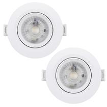 Spot Dicróica LED Embutir Redondo 5W BrancoFrio 6500K Bivolt Quantidade:2 Spot Dicróica LED Embutir Redondo 5W BrancoFrio 6500K Bivolt Quantidade:2
