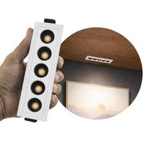 Spot Downlight LED Embutir 5 Focos 10W Luz Amarela 35 IRC90 Nordecor 6375 ST3224 Spot Downlight LED Embutir 5 Focos 10W Luz Amarela 35 IRC90 Nordecor 6375 ST3224