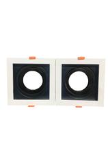 Spot duplo Branco/Preto Embutido Quadrado Recuado PAR20 Spot duplo Branco/Preto Embutido Quadrado Recuado PAR20