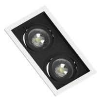Spot Duplo Embutir Recuado Branco e Preto PAR20 E27 Spot Duplo Embutir Recuado Branco e Preto PAR20 E27