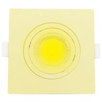 Spot Emb Quadrado Amarelo 10Cm Incluso Lâmp Led Amarela 4W Spot Emb Quadrado Amarelo 10Cm Incluso Lâmp Led Amarela 4W