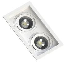 Spot Embutido Branco ABS Recuado Duplo Para 2xPar20 Spot Embutido Branco ABS Recuado Duplo Para 2xPar20