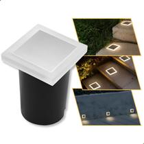 Spot Embutido De Chão Balizador Quadrado Led 1w 3000k