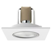 Spot Embutido de Teto Quadrado Face Plana Par 20 E27 Branco Bivolt