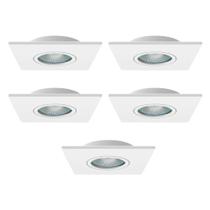 Spot Embutido Teto Quadrado Plano Br Dicroica Gu10 Il0074 (05 UNIDADES)