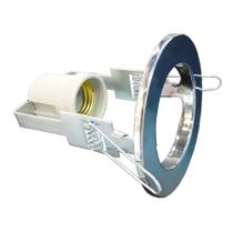 Spot Embutir Aço Cromado Redondo Soquete Lampada E27