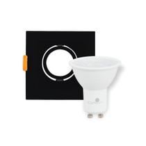 Spot Embutir Antiofuscante Preto Lâmpada 4.8W 2700K