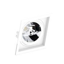 Spot Embutir Ar111 Quadrado Recuado Branco Preto Save Energy