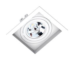 Spot Embutir AR70 Recuado Quadrado Branco + Lamp BQ