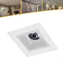 Spot Embutir De Led 2w 3000k Mini Quadrado Pra Teto Branco