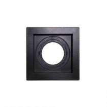 Spot Embutir Dicroica MR11 Quadrado Termoplastico Preto Face Recuada Save Energy