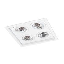 Spot Embutir Dicróica MR16 Quadruplo Recuado Direcionável Branco 19cm - PARIS LUZ Spot Embutir Dicróica MR16 Quadruplo Recuado Direcionável Branco 19cm - PARIS LUZ
