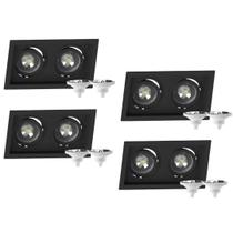 Spot Embutir Duplo Recuo + Lâmpada AR111 Led 12W 4000k