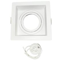 Spot Embutir Embutido de Teto MR16 Quadrado Recuado Branco