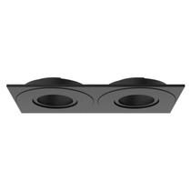 Spot Embutir Face Plana Duplo Gu10 Interlight Il0189 Preto Spot Embutir Face Plana Duplo Gu10 Interlight Il0189 Preto