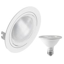 Spot Embutir Face Plana PAR30 + 1 Lâmpada LED 10W 6500K E27 Spot Embutir Face Plana PAR30 + 1 Lâmpada LED 10W 6500K E27