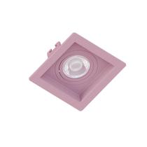 Spot Embutir Face Recuado PAR20 Quadrado 1L E27 Rosa Pink