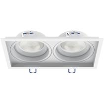 Spot Embutir Interlight 2XPar20 Recuado E27 Branco IL 4707