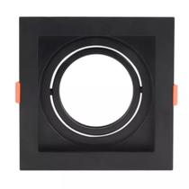 Spot Embutir JNG AR70 Recuado Preto ABS 130x130mm Nicho 120x120mm