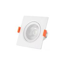 Spot Embutir LED Direcionável Quadrado 10W Branco Quente