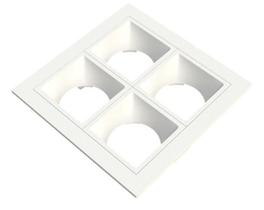 Spot Embutir Linea Mr11 2X2 4 Focos Branco