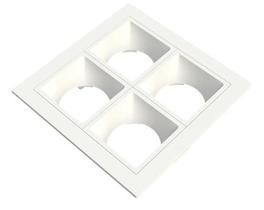 Spot Embutir Linea MR11 2x2 4 focos Branco