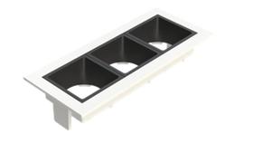 Spot Embutir Linea Mr11 Triplo Branco / Preto